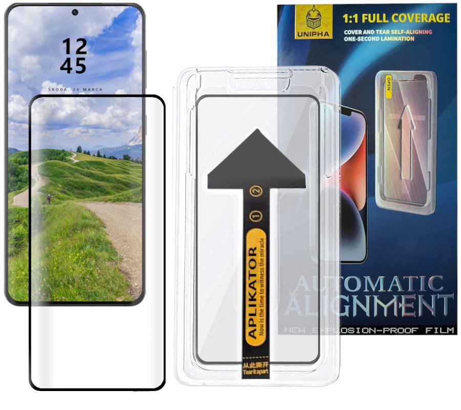 Szkło hartowane z ramką do montażu szybka EZ EASY FIT do Realme 14 Pro Plus