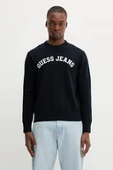 Swetry męskie - Guess Jeans sweter bawełniany męski kolor granatowy M5YR18 Z3HM1 - miniaturka - grafika 1
