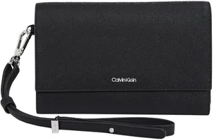 Calvin Klein Damski portfel CK MUST XL TRIFOLD W/WRISTEL_MN potrójnie składany, czarny mono, rozmiar 0ne, Czarny, pojedynczy, 0ne Size - Portfele - miniaturka - grafika 1