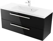Szafki łazienkowe - Szafka z Umywalką ATHOS 100 cm BLACK - miniaturka - grafika 1