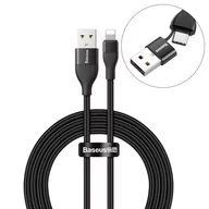 Adaptery i przejściówki - Baseus kabel do iPhone +adapter Usb-a do Usb-c 1m - miniaturka - grafika 1