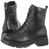 Botki damskie - Trapery Czarne 9-25218-43 022 Black Nappa (CP425-a) Caprice - miniaturka - grafika 1