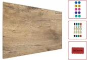 Biuro i firma OUTLET - OUTLET Tablica magnetyczna metalowa DREWNO DESKA DREWNIANA 90x60cm MetalBoards blacha z nadrukiem na wszystkie rodzaje magnesów - miniaturka - grafika 1