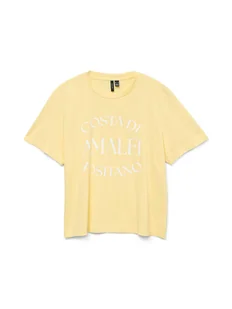 Vero Moda T-Shirt Sonna 10327143 Żółty Regular Fit - Koszulki i topy damskie - miniaturka - grafika 1