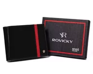 Portfele - Portfel męski skórzany N61-RVTP-3036 Czarny-Red - miniaturka - grafika 1