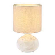 Lampy stojące - Globo Iga 21625 lampa stołowa lampka 1x40W E14 biała - miniaturka - grafika 1