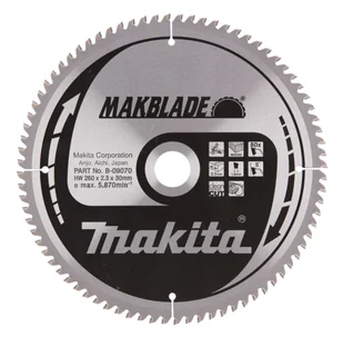 Makita PIŁA TARCZOWA tarcza do drewna 260x30 80z B-09070 - Tarcze do pił - miniaturka - grafika 3