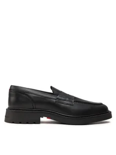 Tommy Hilfiger Loafersy Comfort Lwt Lth Loafer FM0FM05089 Czarny - Półbuty męskie - miniaturka - grafika 1
