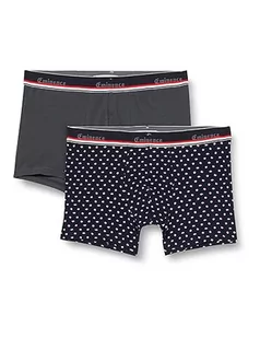 Eminence - Zestaw 2 męskich bokserów Made in France, Balon/antracyt, XL - Majtki męskie - miniaturka - grafika 1