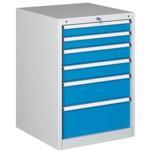 PARTNER B2B Szafka warsztatowa BL 1000, 6 szuflad, szerokość 565 mm XB70AN-6SG - Pozostałe wyposażenie warsztatu - miniaturka - grafika 1