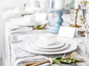 PartyDeco Pudełeczka dla gości "Gałązki", białe, 10 szt PUDP27-008-019 - Gadżety dla niej i dla niego - miniaturka - grafika 2