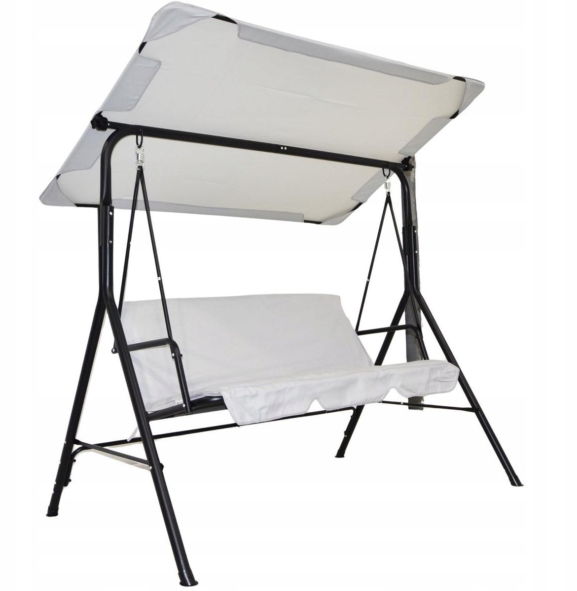 HUŚTAWKA OGRODOWO BALKONOWA 3 OSOBOWA SZARA