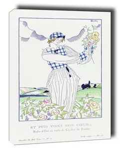 Summer dress in Ceylon veil by Rodier, Charles Martin - obraz na płótnie Wymiar do wyboru: 30x40 cm - Obrazy i zdjęcia na płótnie - miniaturka - grafika 1