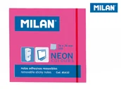 Artykuły biurowe - Karteczki Milan neonowe 75x75 mm różowe 80 sztk - miniaturka - grafika 1
