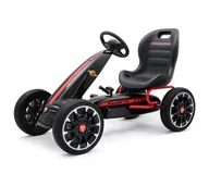 Jeździki dla dzieci - Milly Mally Gokart na pedały Abarth Black - miniaturka - grafika 1