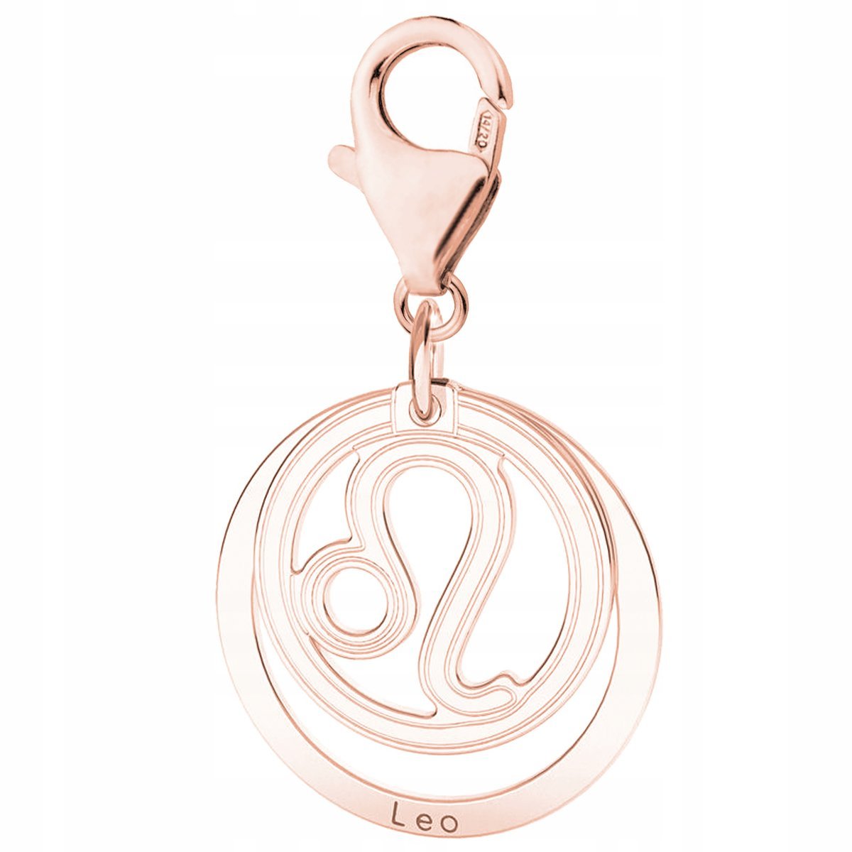 Zawieszka Pozłacana ze Znakiem Zodiaku Lwa Leo Znak Zodiaku Lew SREBRO 925