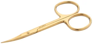 Aba Group Profesjonalne Nożyczki Do Skórek Zagięte Złote 25mm 1467 - Akcesoria do paznokci - miniaturka - grafika 1