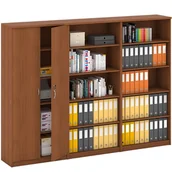 Zestawy mebli biurowych - B2B Partner Zestaw szaf MIRELLI, Typ VIII - czereśnia 437569 - miniaturka - grafika 1