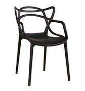 Krzesła - King Home Krzesło HILO PREMIUM czarne - polipropylen PP-936.BLACK - miniaturka - grafika 1