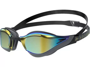 Speedo Fastskin Pure Focus Mirror Okulary pływackie, black/cool grey/blue/gold 2020 Okulary do pływania - Pływanie - miniaturka - grafika 1
