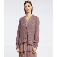 Swetry damskie - Joop! Wełniany kardigan | Regular Fit - miniaturka - grafika 1