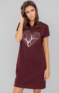 Piżamy damskie - Hosta koszula nocna damska kr.ręk., Kolor bordowy melanż, Rozmiar S, Italian Fashion - Primodo.com - miniaturka - grafika 1