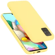 Etui i futerały do telefonów - Pokrowiec Do Samsung Galaxy A51 4G / M40s Etui w LIQUID ŻÓŁTY TPU Silikon Case Cover Obudowa Ochronny Cadorabo - miniaturka - grafika 1