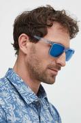 Okulary przeciwsłoneczne - Armani Exchange okulary przeciwsłoneczne męskie kolor niebieski 0AX4145S - miniaturka - grafika 1