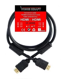 Voice Kraft Kabel HDMI-HDMI VK 42005 10m 42005-10 - Kable - miniaturka - grafika 1