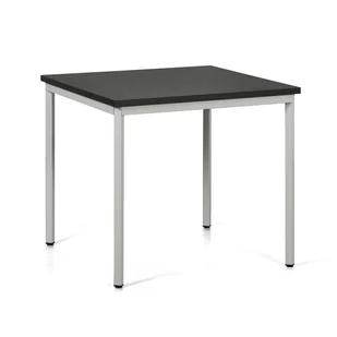 B2B Partner Stół do jadalni TRIVIA, jasnoszara konstrukcja, 800x800 mm, wenge 555423 - Stoły - miniaturka - grafika 1
