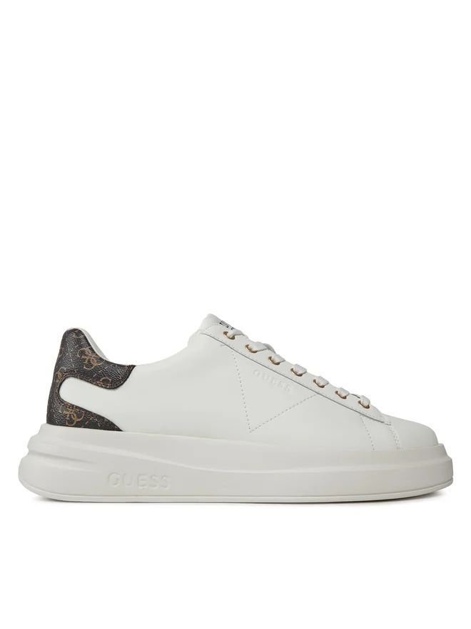 sneakers uomo guess fmpvib lea12 wbroc white/brown
