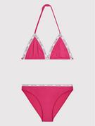 Stroje kąpielowe - Calvin Klein Swimwear Strój kąpielowy Logo Tape KY0KY00008 Różowy - miniaturka - grafika 1
