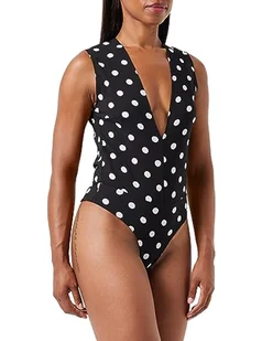 Pinko Pokój Body Georgette Stretch Koszulka damska, Zz2_czarny/biały, XXS - Koszulki i topy damskie - miniaturka - grafika 1