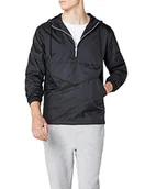 Kurtki męskie - Urban Classics kurtka wiatrówka, zakładana przez głowę, kolor: czarny, czarny, XL TB1019-7 - miniaturka - grafika 1