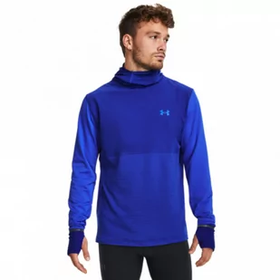Męska bluza do biegania Under Armour Qualifier Cold Hoody - niebieska - UNDER ARMOUR - Bluzy sportowe męskie - miniaturka - grafika 1