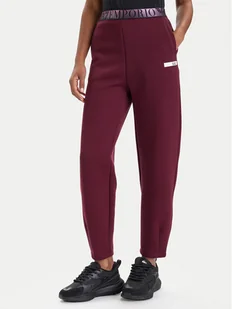 EA7 Emporio Armani Spodnie dresowe 7W000678 AF13151 M5064 Bordowy Regular Fit - Spodnie sportowe damskie - miniaturka - grafika 1