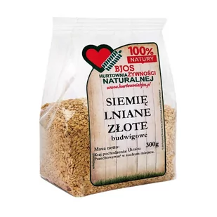 Len złoty (siemię lniane budwigowe) 300 g - Bjos - Ziarna i nasiona roślin strączkowych - miniaturka - grafika 1
