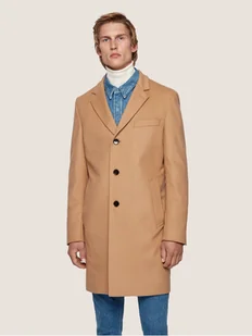 Boss Płaszcz wełniany Nye2 50438689 Beżowy Slim Fit - Płaszcze męskie - miniaturka - grafika 1