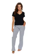 Piżamy damskie - Doctor Nap Czarna piżama damska - XL - miniaturka - grafika 1