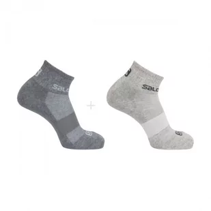 Skarpety Salomon Evasion 2pack Light Grey Heather / Medium Grey - Skarpetki i podkolanówki sportowe - miniaturka - grafika 1