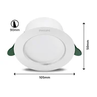Oprawy, klosze i abażury - Philips Diamond Cut LED spot 10.5cm 400lm/2.2W 830 - miniaturka - grafika 1