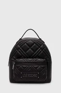 Plecaki - Love Moschino plecak damski kolor czarny mały gładki JC4148PP1LLA0000 - miniaturka - grafika 1