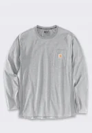 Koszulki męskie - Koszulka Carhartt Force Midweight Pocket Grey - miniaturka - grafika 1