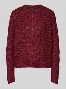 Sweter z dzianiny o kroju regular fit z dodatkiem wełny model ‘NINA’ - Swetry damskie - miniaturka - grafika 1