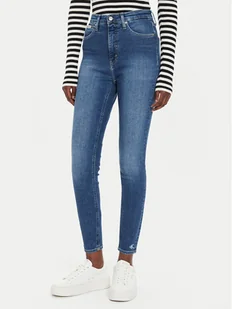Calvin Klein Jeans Jeansy J20J224037 Granatowy Super Skinny Fit - Spodnie damskie - miniaturka - grafika 1