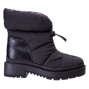 Damskie Śniegowce GUESS LEEDA/STIVALETTO (BOOTIE)/N/A FL8LEDELE10-BLACK – Czarny - Półbuty damskie - miniaturka - grafika 1