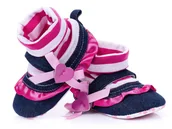 Buty dla dziewczynek - Domowe buciki dziecięce Roz.20/21 - 12cm - miniaturka - grafika 1