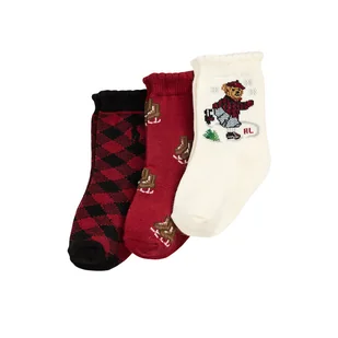 Zestaw 3 par wysokich skarpet dziecięcych Polo Ralph Lauren 445P03255001 Kolorowy - Skarpetki dla dzieci - miniaturka - grafika 1