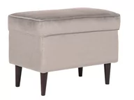 Pufy i podnóżki - Signal Meble SIGNAL MEBLE PODNÓŻEK RON VELVET SALON/BIURO/PRACOWNIA NOWOCZESNY BEŻOWY BLUVEL 28 / WENGE RONV28WP - miniaturka - grafika 1