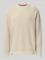 Swetry męskie - Sweter o kroju regular fit z czystej bawełny model ‘PARKER CREW’ - miniaturka - grafika 1